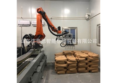 氧化鎂全自動(dòng)拆垛機(jī) 拆垛機(jī)械手工作現(xiàn)場