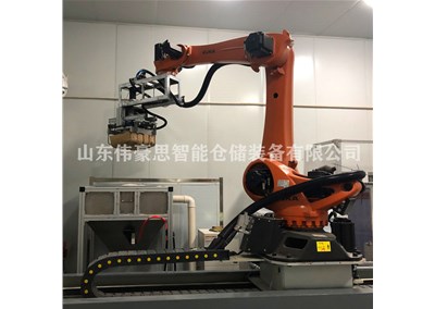 化工粉料機械手碼垛機 全自動碼垛系統(tǒng)方案