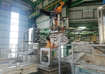 碳酸氫銨機(jī)械手破袋機(jī) 機(jī)器人全自動拆包機(jī)